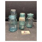 Blue ball jars