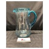 Blue Glass Pitcher