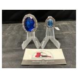 Size  7 Rings, Blue Topaz, Blue Sapphire