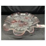 Pink Glass Serving Tray