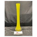 MCM Blown Glass Yellow Vase