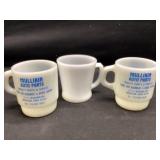 Fire King and Advertiser mugs