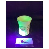 Vintage custard glass cup/ Uranium