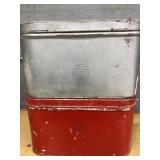 Vintage metal bread boxes