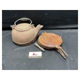 Cast iron kettle and waffle maker parts