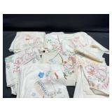 Painted vintage towels