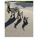 Metal yard goats