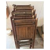 Wooden marked chairs