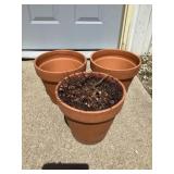 Clay flower pots