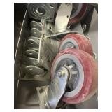 Caster wheels and assemblies