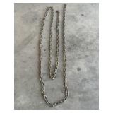 5/16 chain.  No hooks