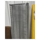 Metal shelving unit shelves