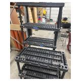 Plastic shelving units