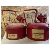 Two small safety cans