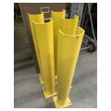 Metal pallet rack bumpers