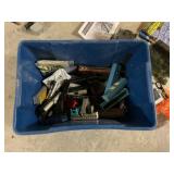 Tote of misc train items