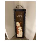 Metal Snowman Sign