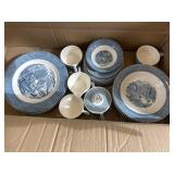 Currier and Ives dish set