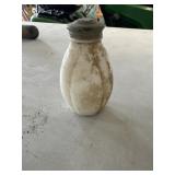 Small milk glass shaker bottle