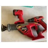 Skil Drill, Reciprocating Saw, Flashlight