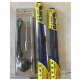 Wiper blades and antenna mount