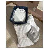 Pillows, towels, sheets