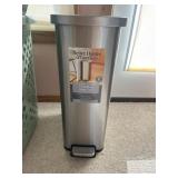 Stainless steel trash can