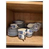Currier and Ives dish set