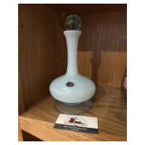 Vintage blue decanter marked White Cristal Italy