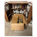 VCR tapes and cabinet
