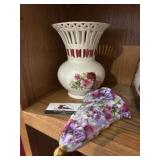 MCM wall pocket vase and vase
