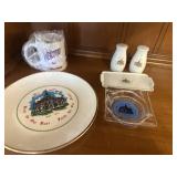 Adel, IA plate, ash tray, mug