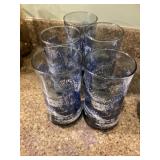 Libbey Blue water with winter glasses