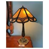 Slag Glass Table Lamp