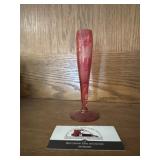 Cranberry bud vase