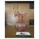Vintage pink Fenton vase
