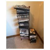 DVD stand and DVDs