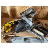 Saws, stapler all electric, battery one has no