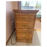 2 drawer wooden filing cabinet
