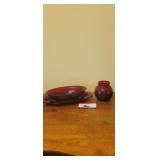 Red glass decor