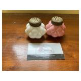 Vintage glass salt and pepper shakers