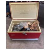 Coleman Cooler With Vintage Phone Parts