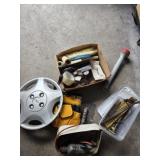 Misc Hand Tools and Plastic Ford Hubcap
