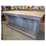 Ornate primitive heavy wooden table- stand