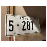 Iowa license plate