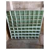 Vintage primitive wooden parts bins