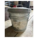 Small Galvanized  Trash Can