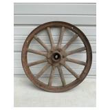 Metal and wood wagon wheel