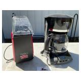 Popcorn maker and coffee maker