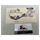 Corvette Museum Autographed Card. Zara Duntov